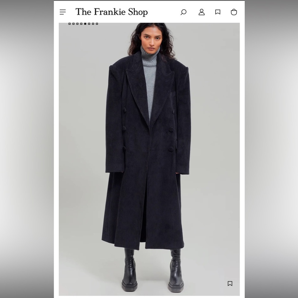 Frankie shop navy corduroy overcoat  | EXCELLENT CONDITION